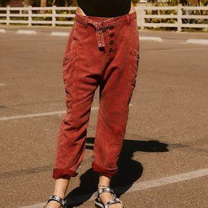 Free People Desert Daze Red Harem Pant - SIZE 6